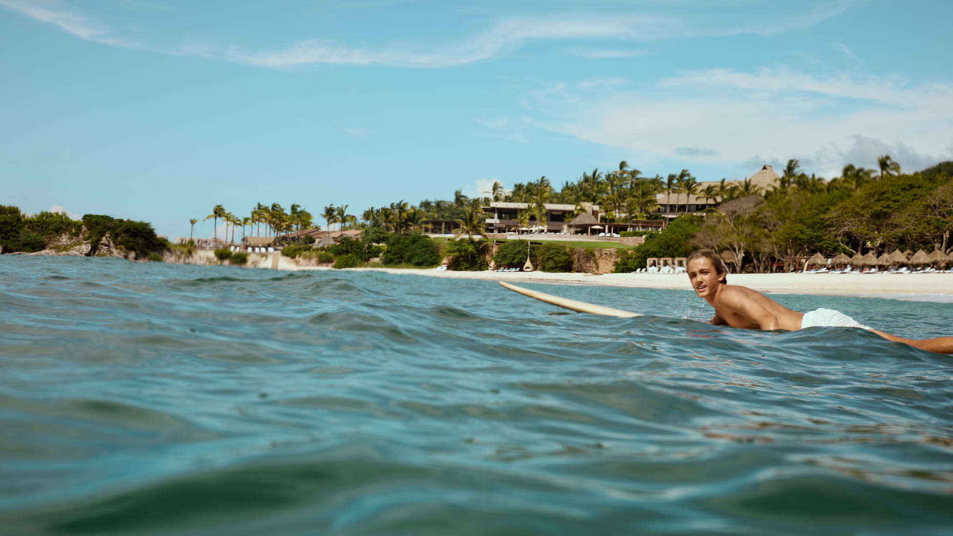 Four Seasons Punta Mita resort aerial view of pools and beach
