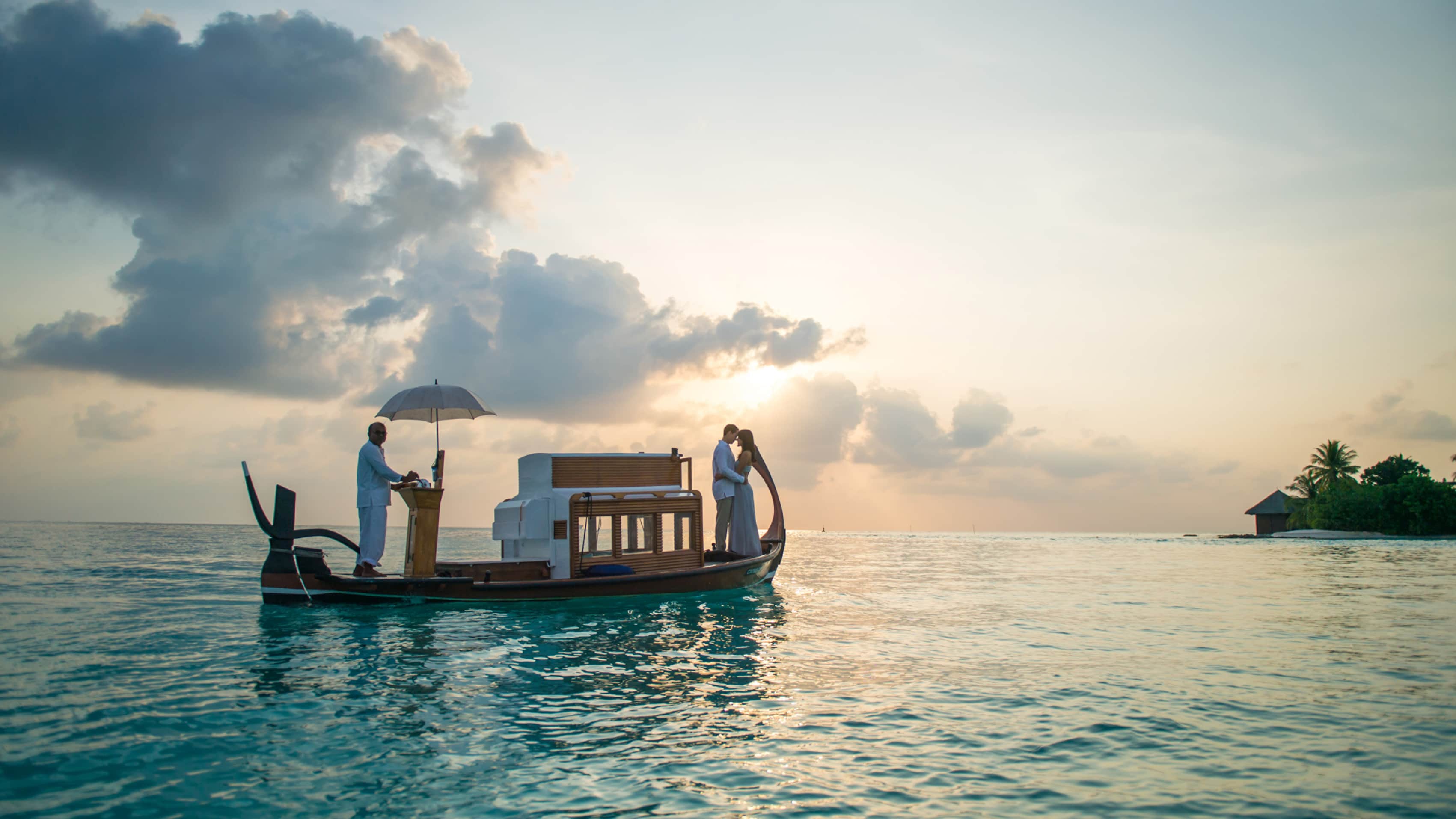 Couple at stunning destination wedding venue