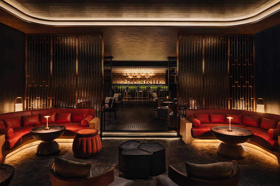 Nine Tails Bar at Six Senses Kyoto with local botanical cocktails