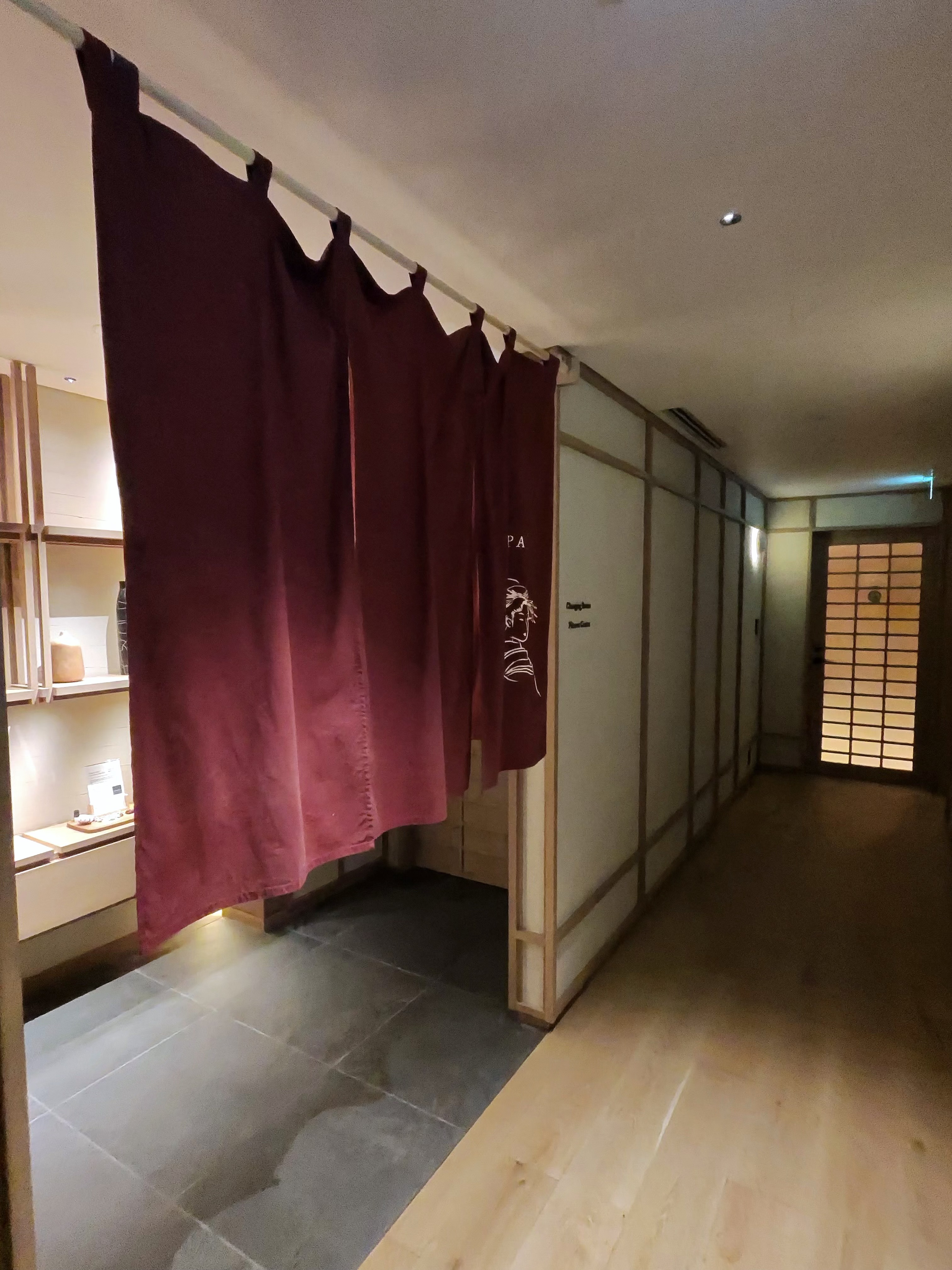 Entrance to the ofuro at the Six Senses Kyoto