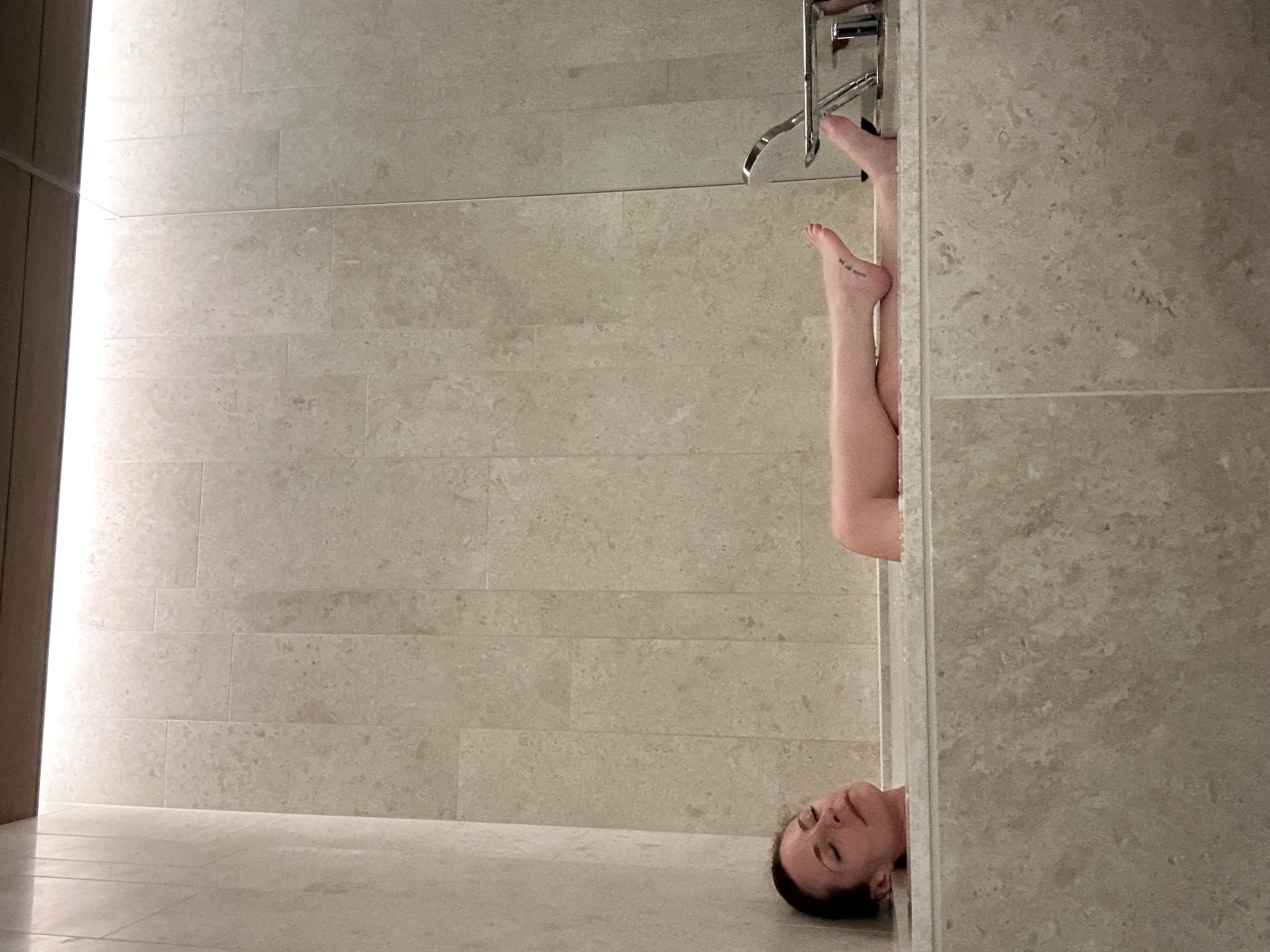 Krystal Ariel enjoying a bath in the Deluxe Room at the Four Seasons Osaka.