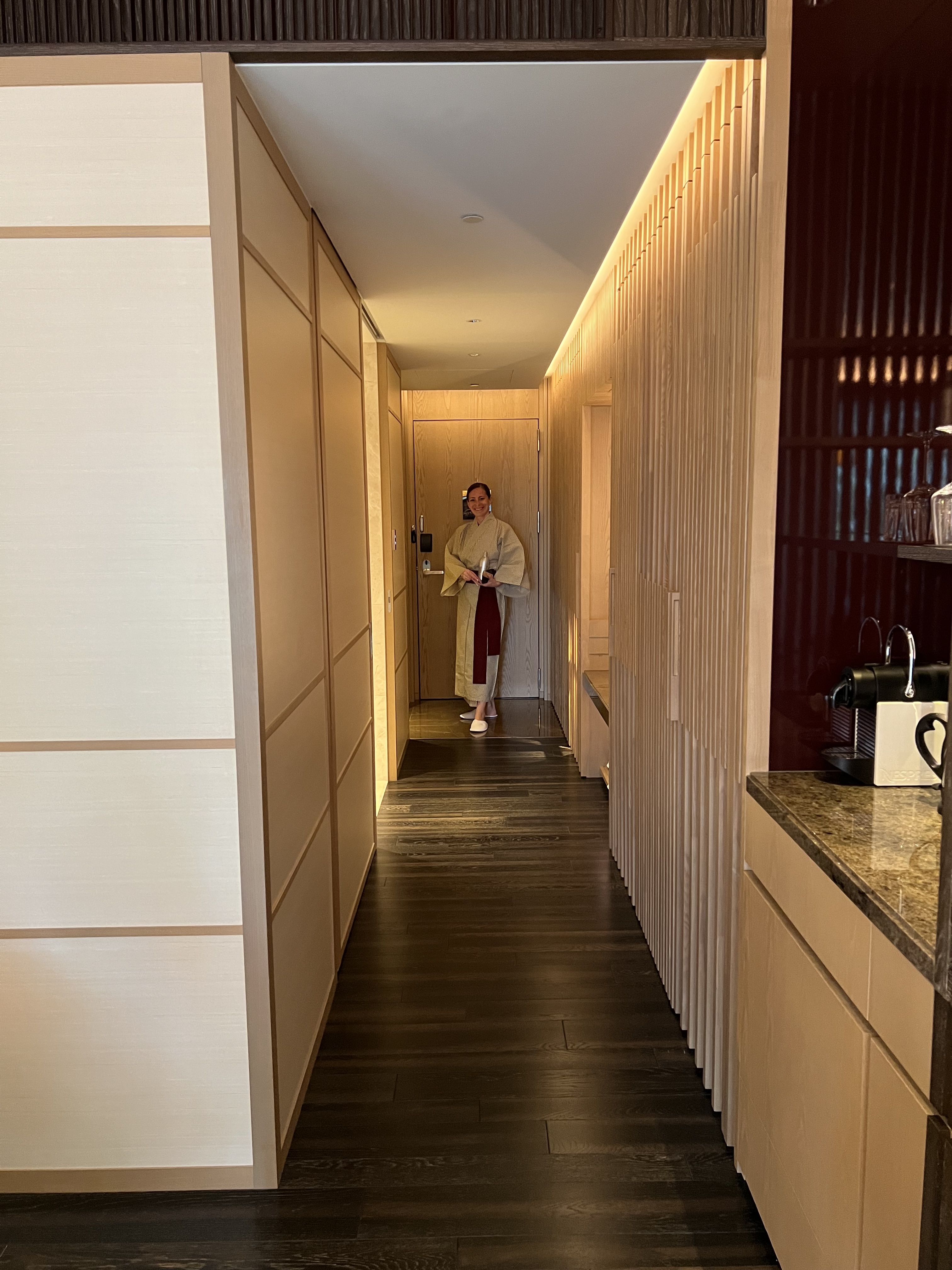 Krystal Ariel in yukata at Four Seasons Kyoto.