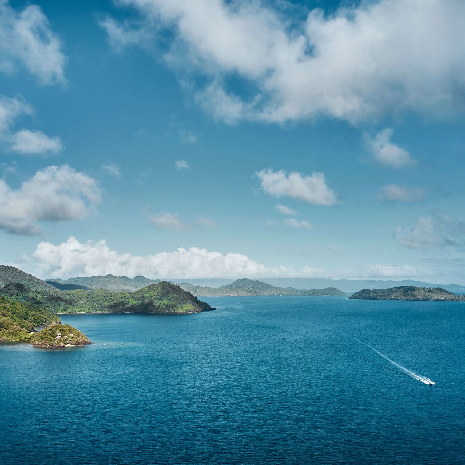 Dive seaplane and marine activities on Laucala Island.