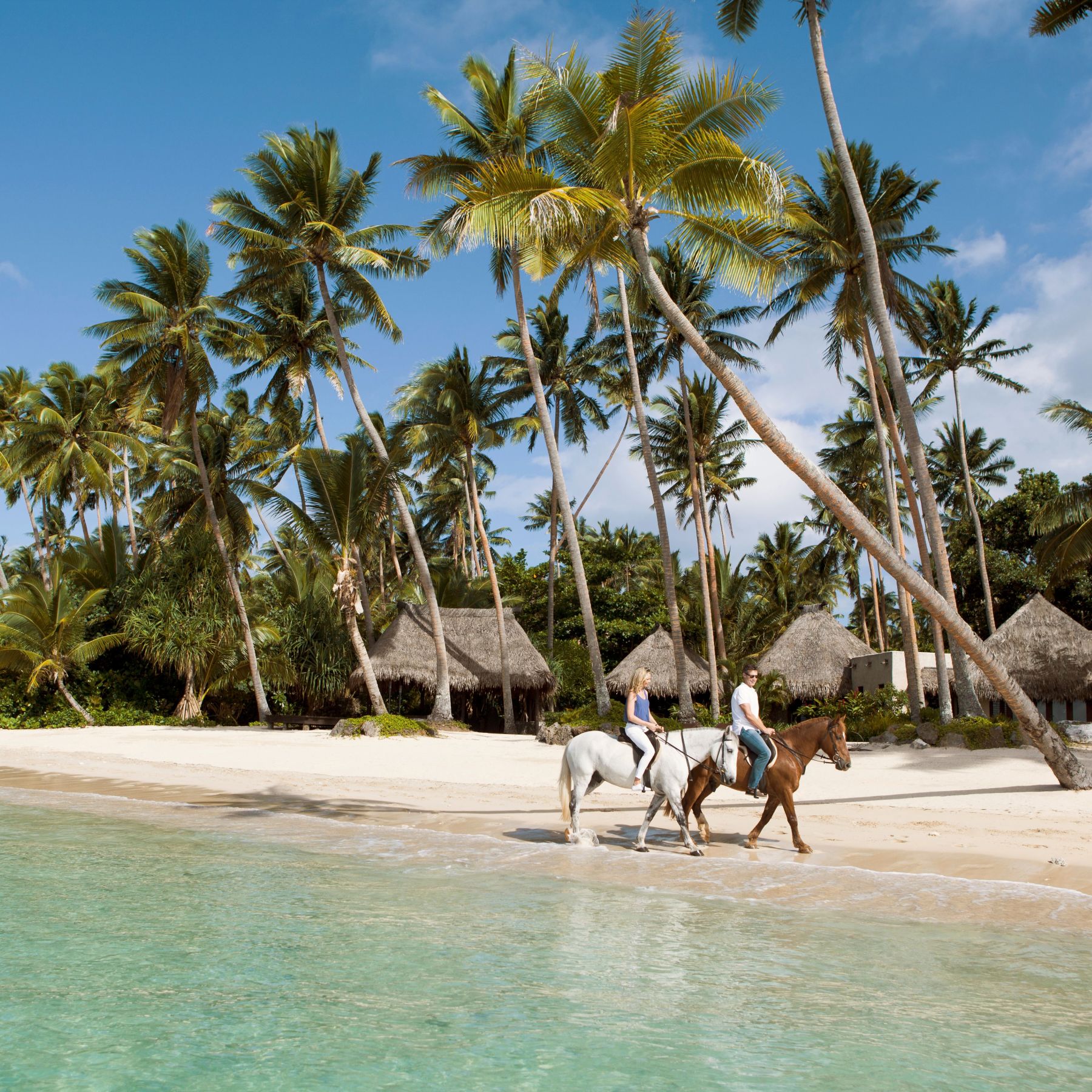 Dive seaplane and marine activities on Laucala Island.